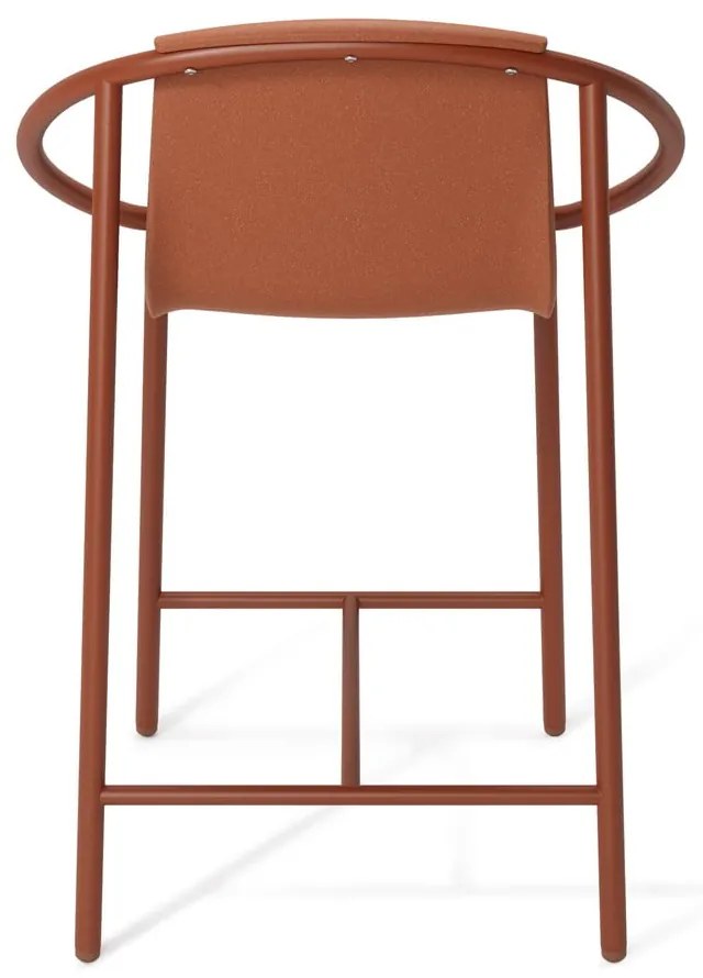 Scaun de bar cărămiziu din plastic 90 cm Ringo – Umbra