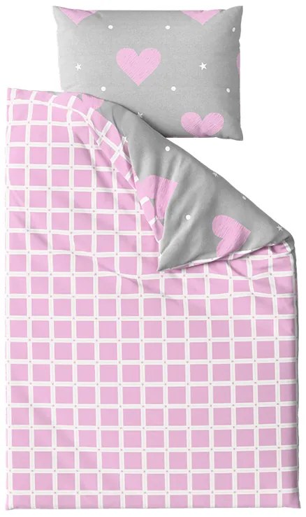 Lenjerie de pat creponata LOVEXA gri Dimensiune lenjerie de pat: 70 x 90 cm | 140 x 200 cm