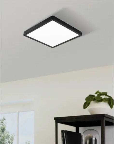 Eglo 78814 - plafonieră LED FUEVA LED/17W/230V 21x21 cm neagră