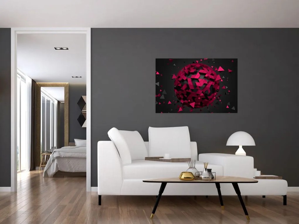 Tablou cu abstracție 3D (90x60 cm)
