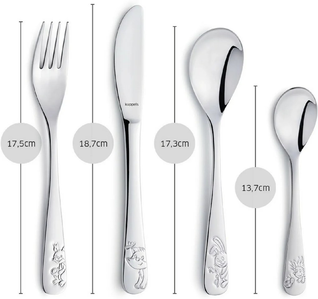 Amefa Set de 4 tacâmuri pentru copii Forest Friends