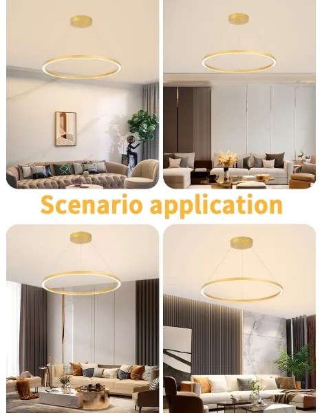 Immax NEO 07159-G80 - Lustr LED FINO 60W 230V Tuya auriu + DO dimabil