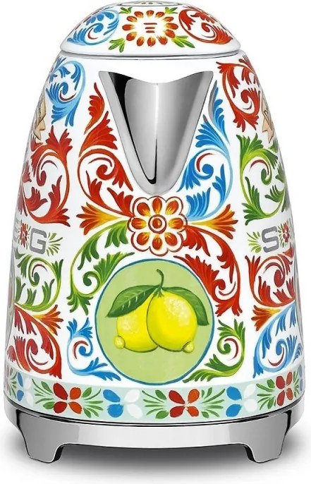Cana electrica SMEG Dolce & Gabbana KLF03DGEU, 2400 W, 1,7 l, Baza rotativa la 360°, Finisaj lucios, Multicolor