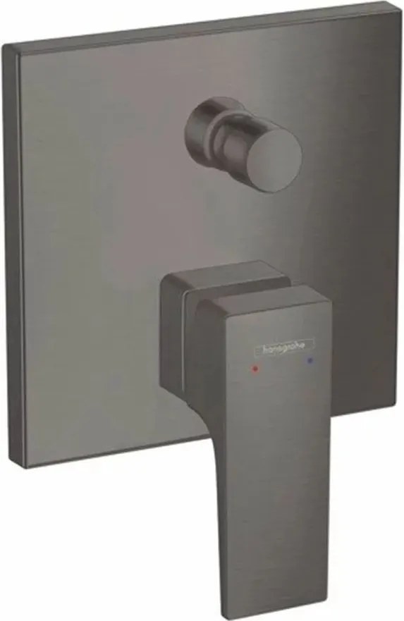 Baterie cada - dus incastrata Hansgrohe Metropol negru - crom periat