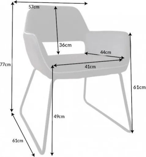 Scaun elegant, tapitat Mustang, taupe antic