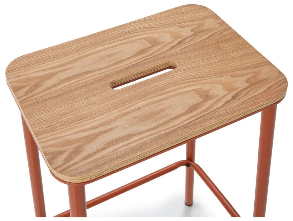 Set de scaune de bar cărămiziu 2 buc. (înălțime șezut 65 cm) Abba – Marckeric