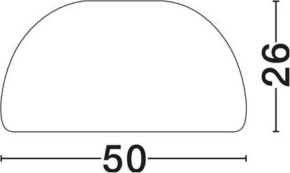 Lustra aplicata tavan cu textura granulata Davo 50cm, rosu caramiziu