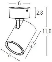 Aplica Spot aplicat GU10 LED Minimal negru