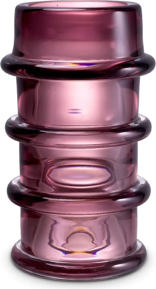 Vas decorativ din sticla design LUX Bloom pink