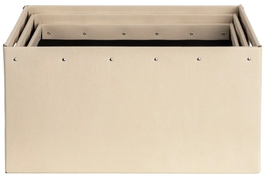 Cutii de depozitare bej 3 buc. din carton Ture – Bigso Box of Sweden