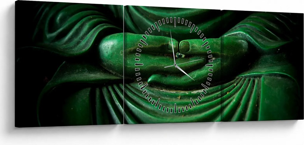 Tablou - Mâna lui Buddha (cu ceas) (90x30 cm)