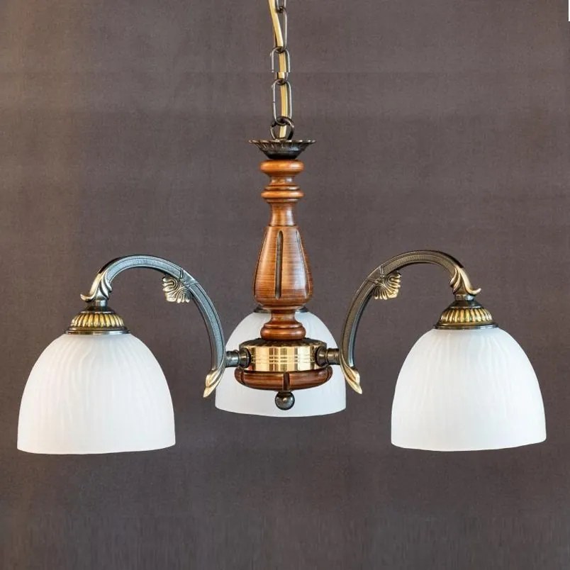 Lustra rustica suspendata cu 3 brate design italian 9941