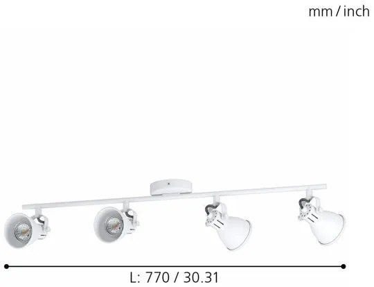 Eglo 98396 - Spot LED SERAS 4xLED/3,3W/230V