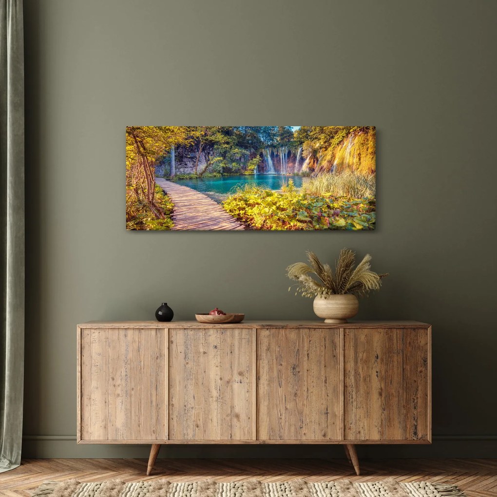 Tablou - Lacurile Plitvice, Croația (120x50 cm)