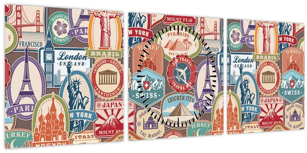 Tablou - Călătorul (cu ceas) (90x30 cm)