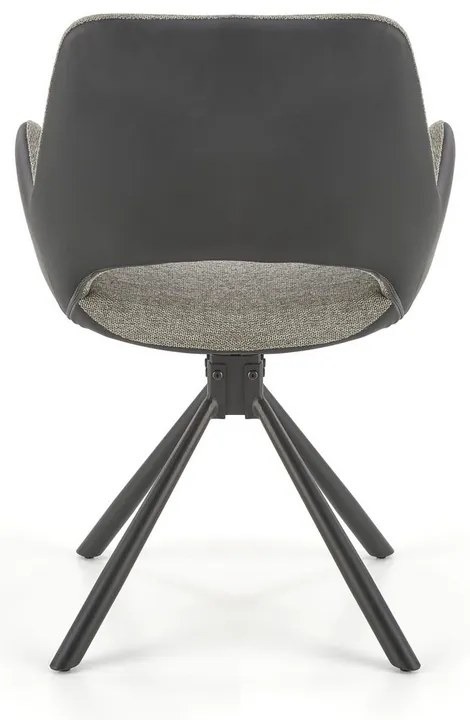 Scaun de bucaterie Lynch, gri/negru
