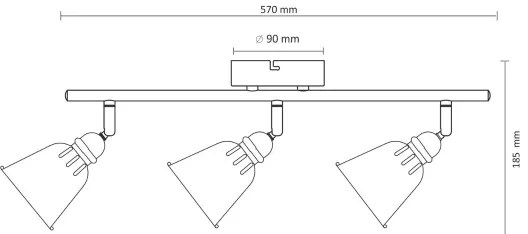 Lampă spot FIONA 3xE14/8W/230V
