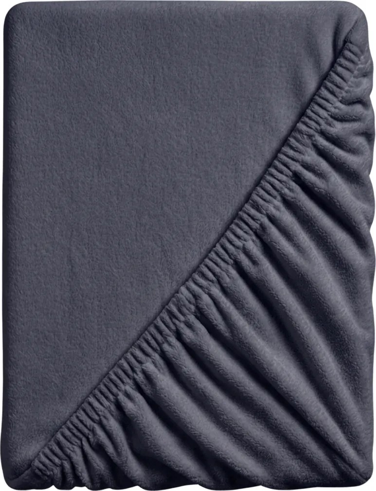Cearsaf Cocolino microplus cu elastic SOFT BRONE 90x200 cm antracitov gri