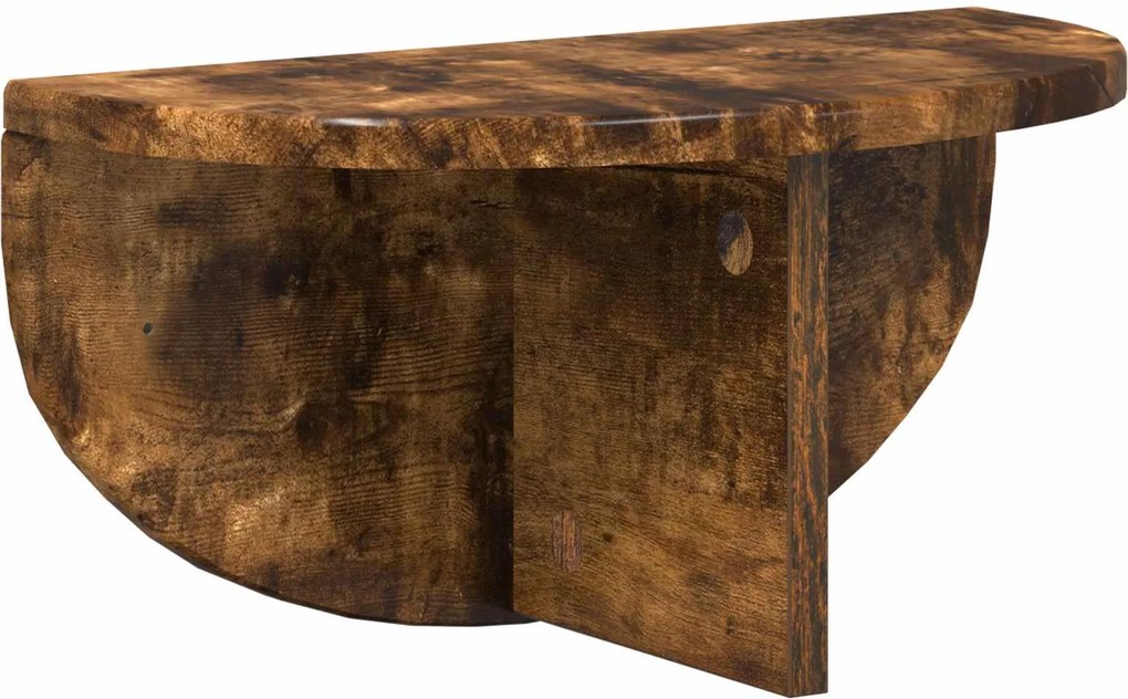 vidaXL Raft de perete Stejar fumuriu 38 x 19 x 19 cm Lemn compozit