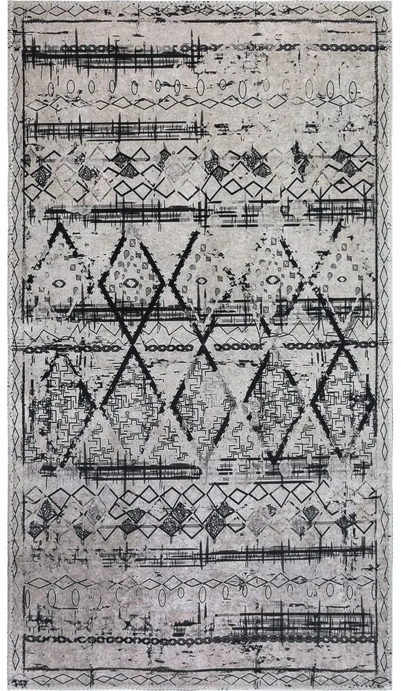 Covor tip traversă gri lavabil 80x200 cm Vintage Orient – Vitaus