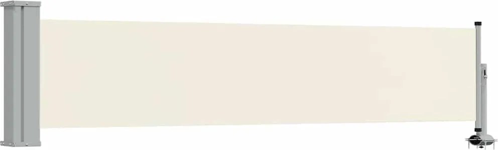 vidaXL Copertină laterală retractabilă de terasă, crem, 60 x 300 cm