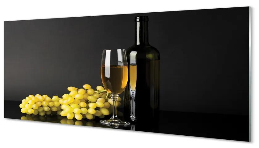 Tablouri pe sticlă O sticlă de vin de fructe
