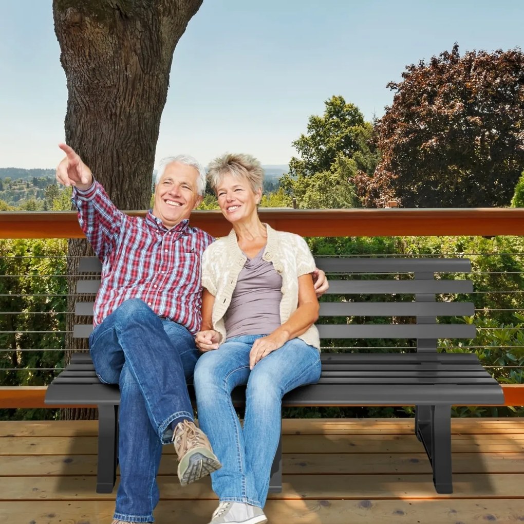 Bancă de grădină ORCHIDEA, 145x49x74cm, antracit I.P.A.E-Progarden