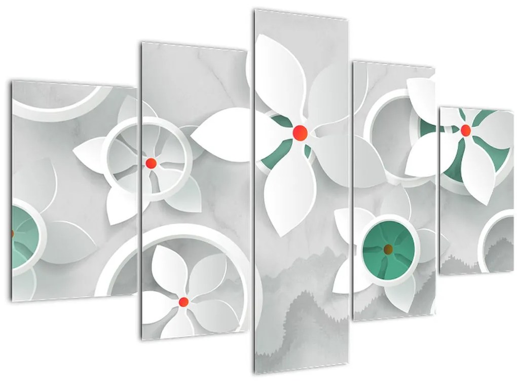 Tablou abstracției florale (150x105 cm)