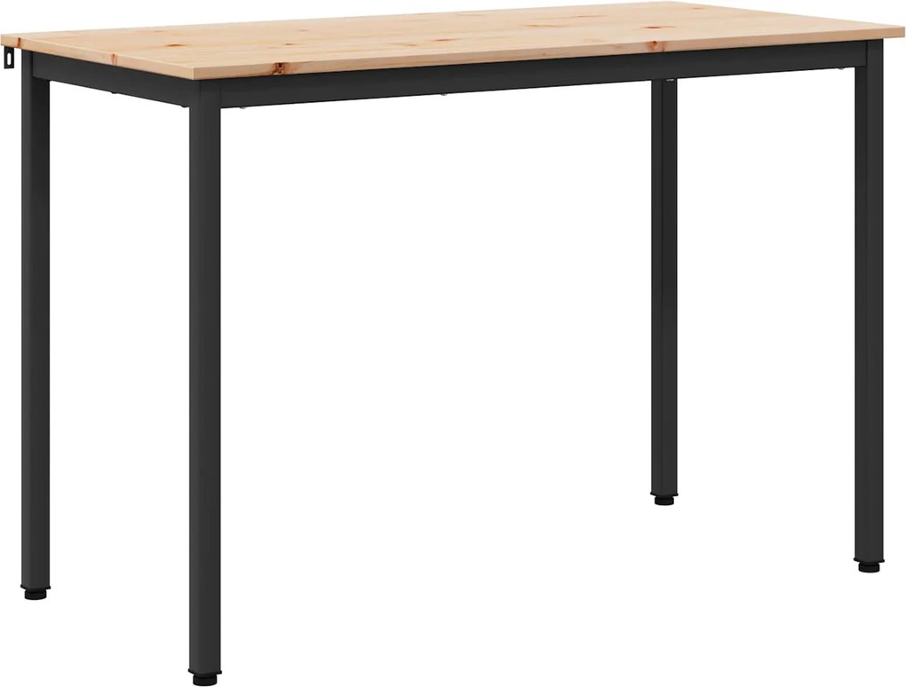 vidaXL Masă de dining natural 110 x 55 x 75 cm Lemn de pin masiv
