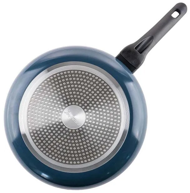 Tigaie Luigi Ferrero Prima FR-2833, 28x5.5 cm, Acoperire antiaderenta cu efect de marmura, Conductivitate optima, Inductie, Albastru inchis