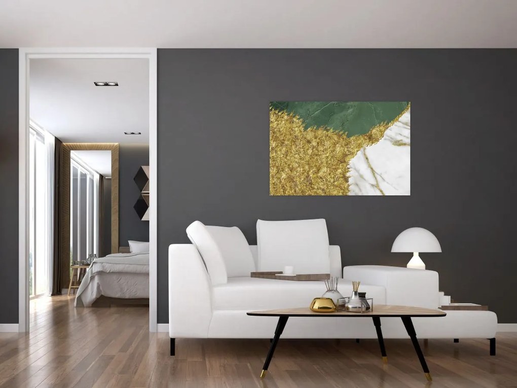 Tablou - Marmură verde N⁰2 (90x60 cm)