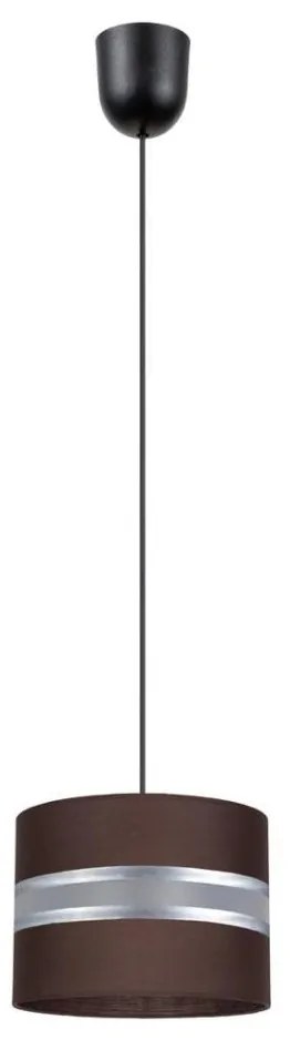 Lustră pe cablu CORAL 1xE27/60W/230V d. 20 cm maro