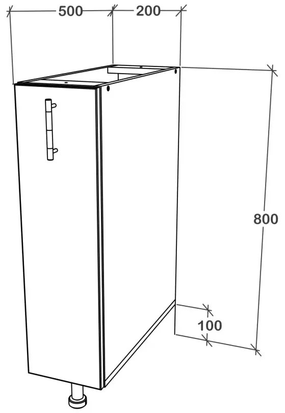 Corp haaus Karo, Antracit/Alb, 20 x 50 x 80 cm