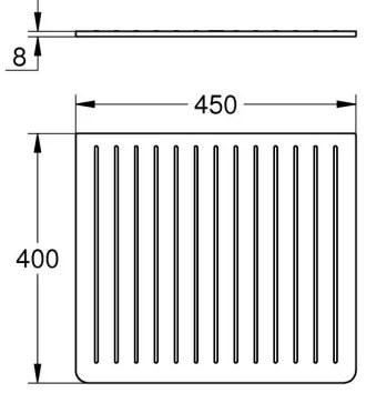 GROHE 40871K00 - Tavă de scurgere ceramică 450 x 400 mm, negru