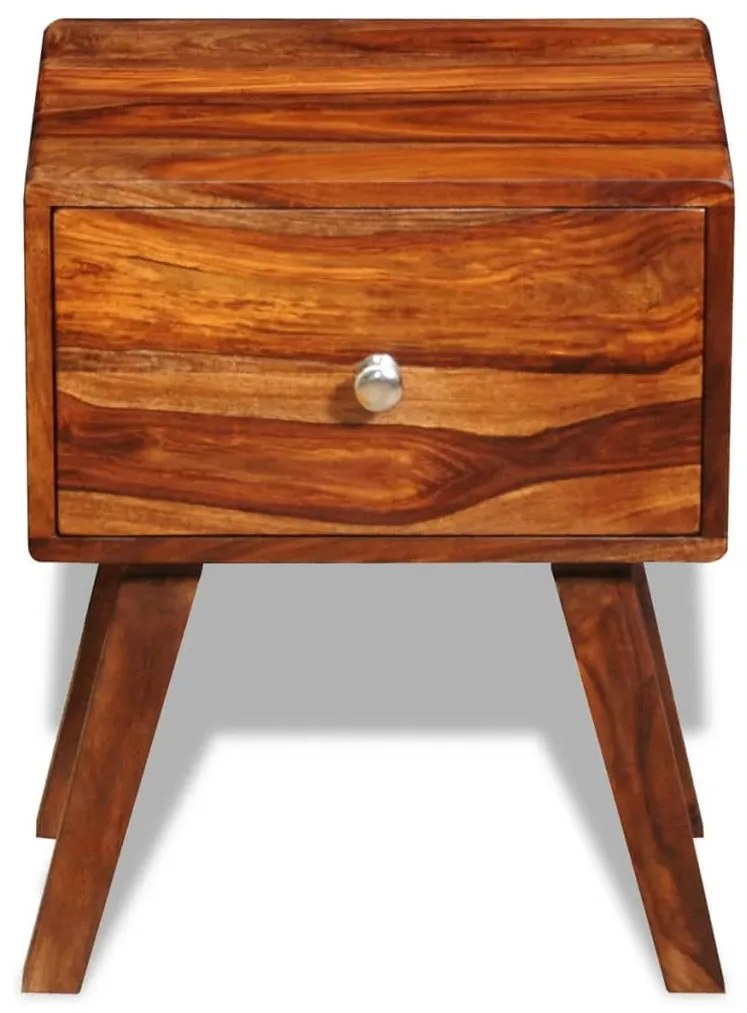 242461 vidaXL Noptieră cu 1 sertar, 55 cm, lemn masiv de sheesham