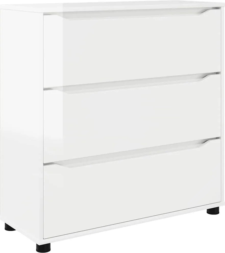 vidaXL Dulap de depozitare Alb lucios 80 x 31 x 81 cm Lemn compozit