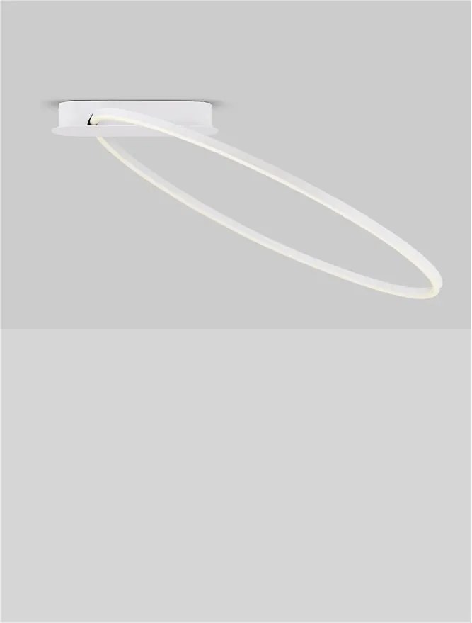 Lustra LED aplicata design modern minimalist KIKLOS alb