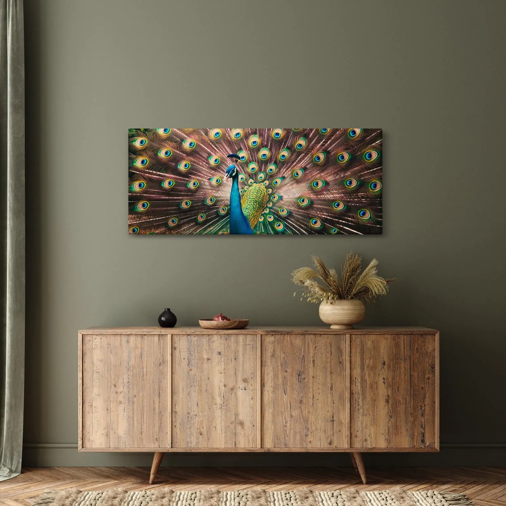 Tablou - Păun (120x50 cm)