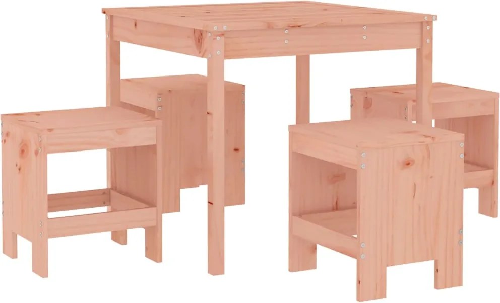 vidaXL Set cu masă de grădină, 5 piese, lemn masiv douglas