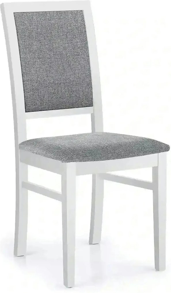 Scaun SYLWEK, gri/alb, stofa clasica/lemn, 43X56X96 cm