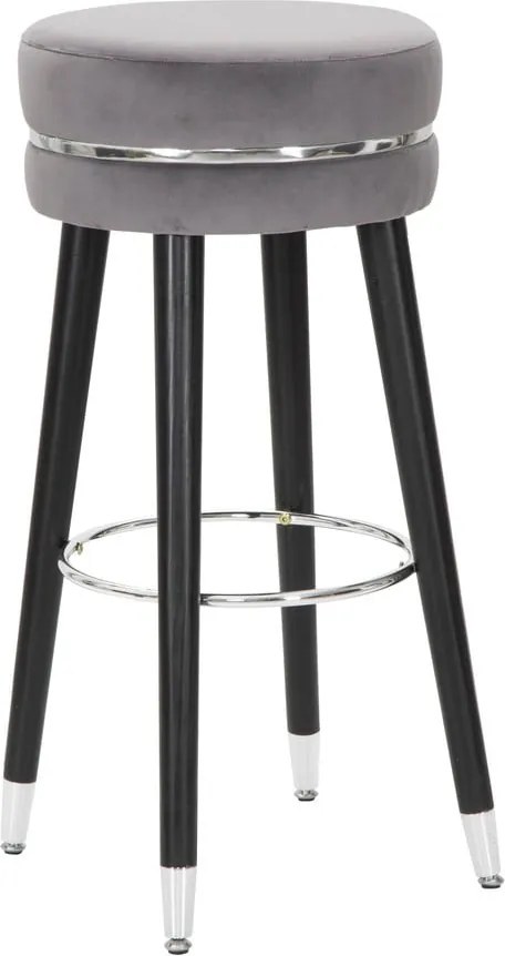 Scaun de bar gri tapițat (înălțime șezut 74 cm) Paris – Mauro Ferretti