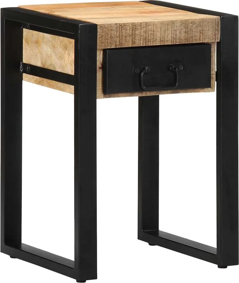 vidaXL Masă laterală, 35x35x50 cm, lemn masiv de mango nefinisat