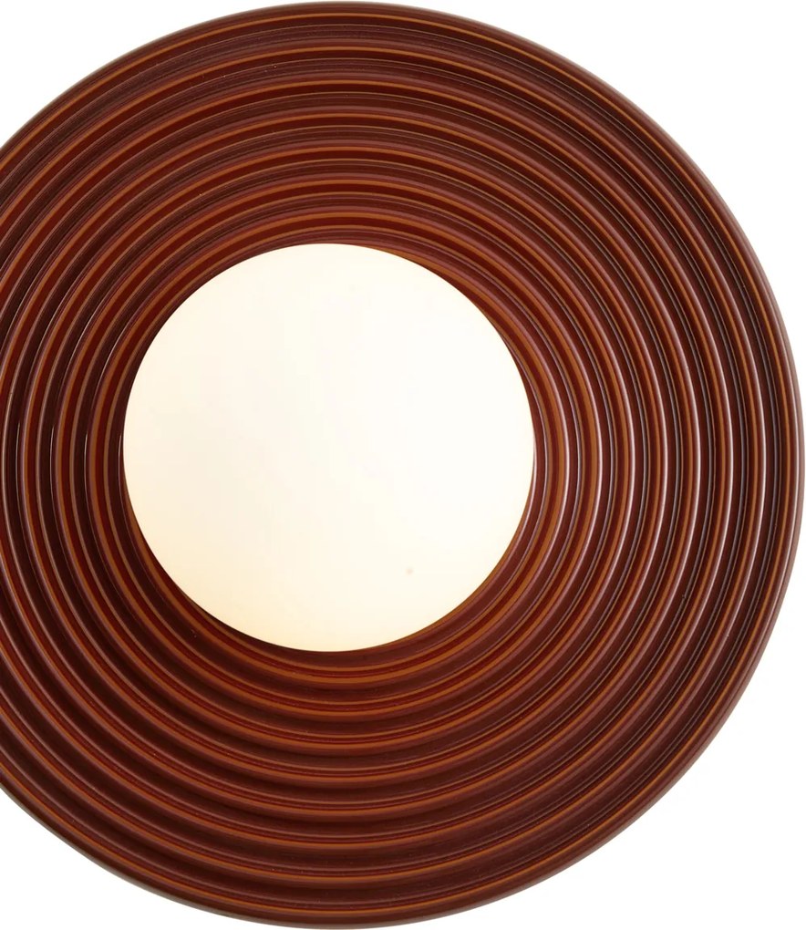 Lampă de tavan retro maro cu sticlă opal - Lila