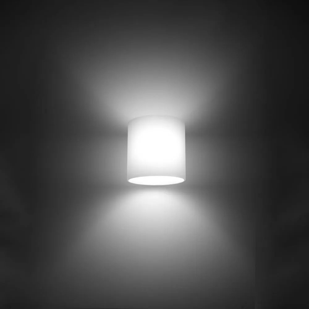 Aplică de perete albă ø 10 cm Gino – Sollux