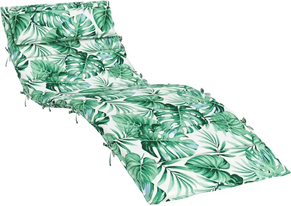 vidaXL Pernă de șezlong, model frunze, 180x60x4 cm, textil Oxford