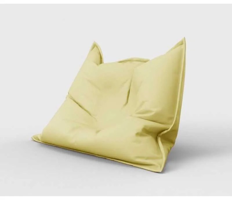 Fotoliu tip Perna Magic Pillow, Material Piele ecologica - Galben