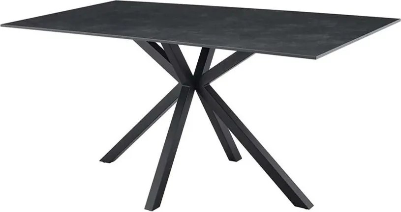 Masa dining cu blat ceramic GALAXIE gri 160x90cm