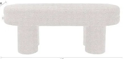 Bancă bej cu tapițerie din țesătură bouclé Fern – Dutchbone