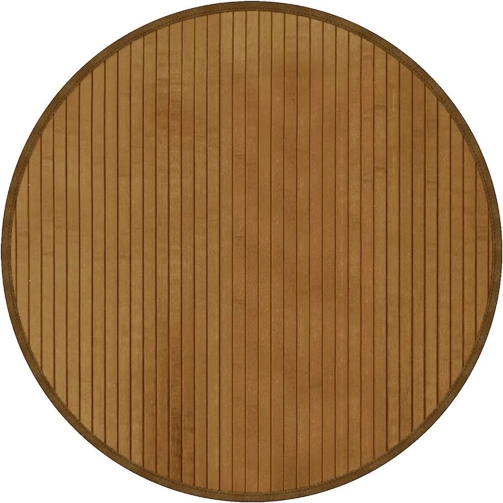 vidaXL Covor rotund, maro, 60 cm, bambus