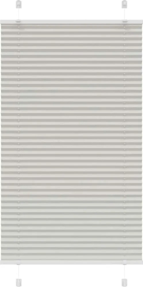 vidaXL Jaluzea plisată gri deschis 75x150cm Lățime țesătură 74,4 cm